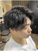 眉毛/札幌/大通/波巻きツイストスパイラルパーマ/メンズカット