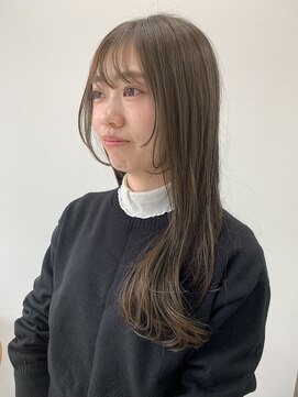 ヘアー アイス 御器所本店(HAIR ICI) 大人可愛い艶カラーくすみベージュ