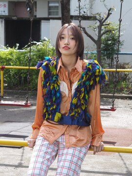 リブロ 三軒茶屋(LIBRO) 20代30代40代ウルフ前髪アンブレラカラーこなれミディイメチェン