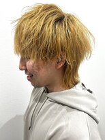 ヒュイル バイ ニアウ(Hwyl by Niau) メンズマッシュウルフブリーチソフトツイストパーマ