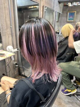 ジンクス 渋谷(ZYNX) ウルフカット×アンブレラカラー