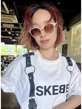 フェム(5) レッドピンクからのブロンドボブ♪