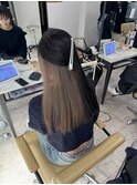 インナーカラーミルクティーベージュ夏くびれヘアブリーチ所沢