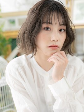 カバーヘア イヴ 戸頭店(COVER HAIR EVE) ■ミルクティーアッシュ小顔ゆるふわミディ314戸頭10代20代30代