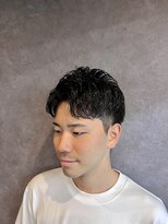 ベルーフ(BERUF)&nbsp;癖毛を活かしたパーマ風アップバング×刈り上げショート！！