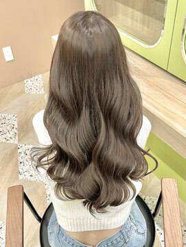 イオエ 西梅田(ioe) ブリーチなしカラー/髪質改善/ミルクティーベージュ/小顔ヘア