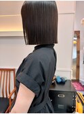 *切りっぱなしボブ×ナチュラルストレート*