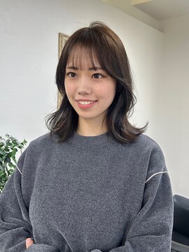 ミディアム　ミディアムレイヤー　カラー　髪質改善　福岡美容室
