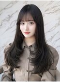 前髪カット/ヘアセット/レイヤーカット/韓国ヘア/透明感カラー