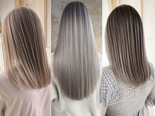 バレイヤージュで叶える圧倒的な透明感と立体感。大人の抜け感カラー