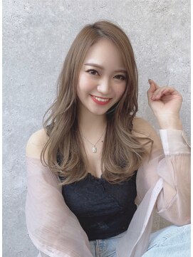 アミ 名古屋栄(amie) ［KAZUKI］韓国風◎ゆるふわロング　ミルクティーベージュ◎