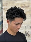 ど直毛の方必見！　オールバックパーマ
