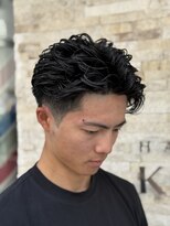 ヘアーモードキクチ 神田日銀通り店&nbsp;ど直毛の方必見！　オールバックパーマ