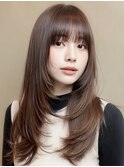 縮毛矯正/レイヤーカット/顔周り/レイヤーボブ/前髪カット