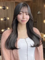 hyon myon/RISEbyREVO 綾瀬店【ヒョンミョン】&nbsp;ハッシュカット/デザインカラー/グレージュ[綾瀬駅/韓国ヘア]