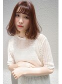インナーカラー×重めボブ