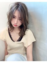 カームリーヘアー(calmLY HAIR) 前髪/アンブレラカラー/こなれミディ/イメチェン/ウェーブパーマ