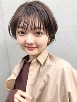 ミィ 表参道(mee.)&nbsp;【mee.】 ことりベージュ 黒髪カタログ 毛先パーマ