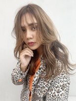 アルバム 銀座(ALBUM GINZA) 大人め無造作ロング_アッシュブラウンネオウルフ_46991