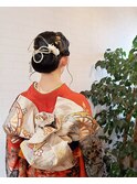 フィンガーウェーブ×シニヨン