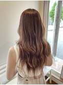#エクステ #プルエクステ #ピンクベージュ #ミルクティー