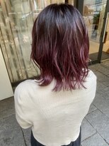 トリート 海浜幕張店(TREAT)&nbsp;外ハネ×バレイヤージュラベンダー_海浜幕張