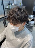波巻きマッシュヘア