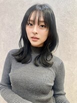 簡単スタイリングヘアハイレイヤーフェイスレイヤーブルージュ
