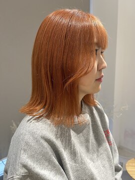 コト 福井大和田店(coto) 福井 大和田 オレンジカラー ハイトーン ペールオレンジ