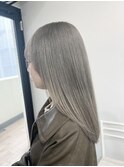 グレージュカラーチャコールグレーブリーチダブルカラー横浜横浜