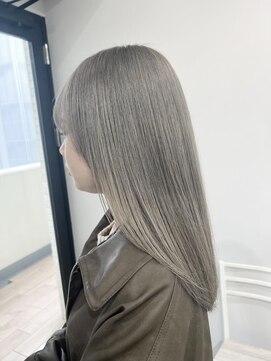 ユウル 横浜(juhl.) グレージュカラーチャコールグレーブリーチダブルカラー横浜横浜