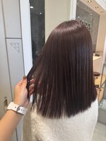 グレースバイハピネス(grace by happiness) 髪質改善トリートメントブリーチ無しダブルカラーピンクベージュ