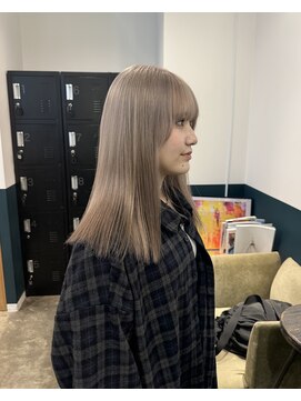 ヘアーブレイス(hair brace) ロングリタッチからミルクティー stylist聖斗