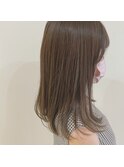 ミディアムレイヤー シースルー グレーベージュカラー