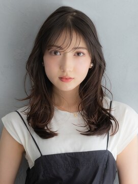 アース 日吉店(HAIR&MAKE EARTH) 艶感丸みワンカールシースルーバングエアリーカール大人美人
