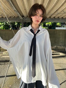 ペレ 栄店(PELE) オリーブベージュ/ブリーチなしダブルカラー/ダブルカラー/栄