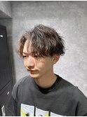 波巻きアップバングパーマ