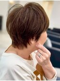白髪ぼかし/明るい白髪染め/ヘーゼルブラウン/箕面