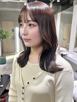 ナナローネス(nana loness) レイヤーカット　くびれれいやー　顔まわりレイヤー　ブラウン