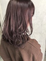 【LUNON】ラベンダーグレー×レイヤースタイル