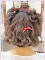 秋葉原コットン ヘアセット専門店&nbsp;量産型ヘアメ　くまさんヘア　ふわふわツインお団子