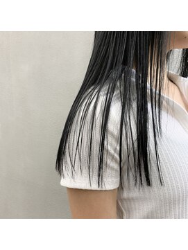 エヌ(N) N/92co. ブルーブラック × セミロングワンレングス