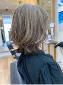 [OCEAN Hair&Life藤原純] 白髪ぼかしハイライト×外ハネボブ☆