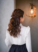 北堀江ヘアメイクサロンこだわり華やかハーフアップ