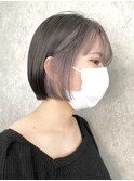 ダブルカラーケアブリーチインナーカラーイルミナカラーミニボブ