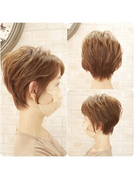 ヴィアスヘアー(vias hair) エクリュベージュ×ショートスタイル