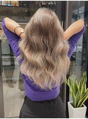 脱白髪染ハイライトカラー大人かわいい外国人風