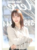 【Aere池袋】シースルーバングセミロング×サファリベージュ小林