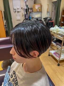 ティーワン 神埼店(T-one) ▼ショートボブ髪質改善顔周り前髪顔周りカットハンサムショート