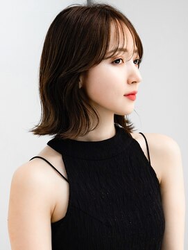 エインアンリー 表参道(AIN.ANLY.) ◯耳かけボブパーマオリーブベージュボブウェーブミディアム小顔